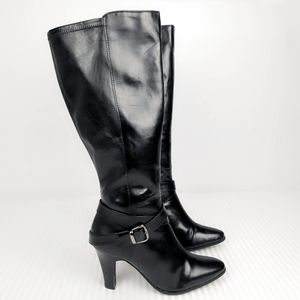 Laura Scott Black Heeled Boots Size 8M